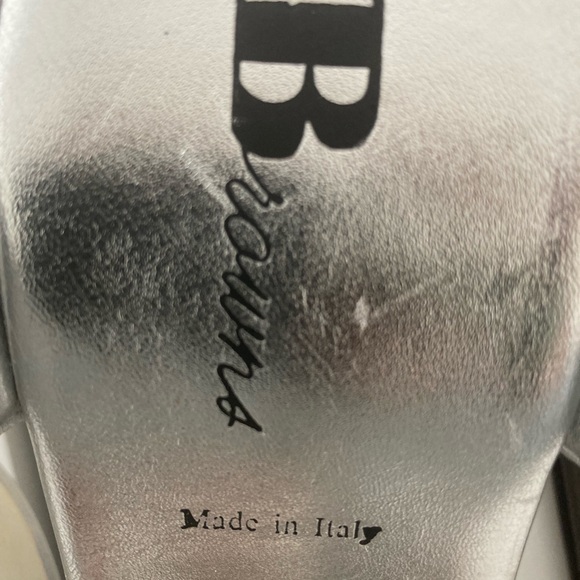 Browns wedge silver & cream sandals never worn outside made in Italy - Picture 4 of 11